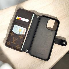 Authentic LV Canvas iPhone Wallet Case (Upcycled - 12)