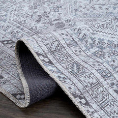 Barny Gray Denim Washable Rug - Clearance