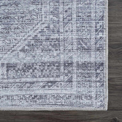 Barny Gray Blue Washable Rug - Clearance