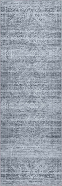 Barny Gray Blue Washable Rug - Clearance