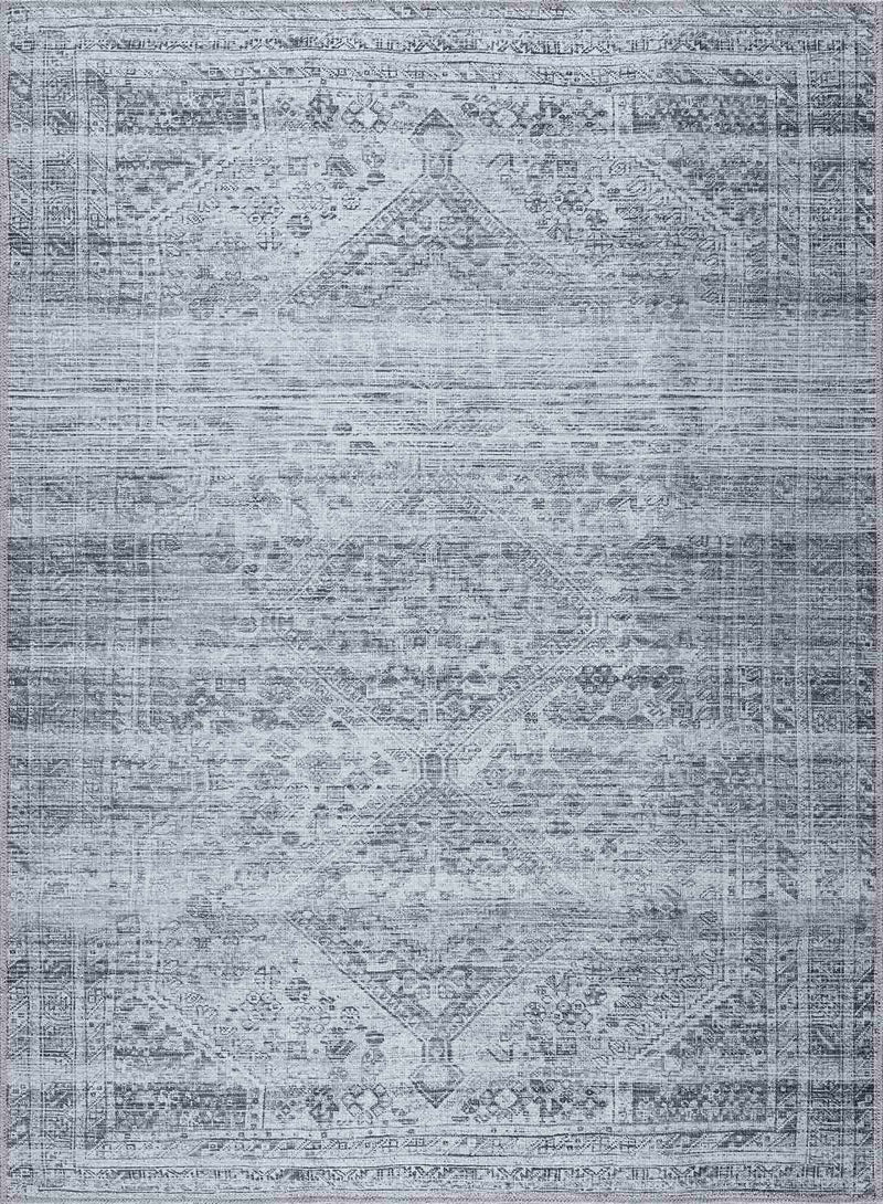 Barny Gray Blue Washable Rug - Clearance
