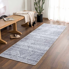 Barny Gray Blue Washable Rug - Clearance
