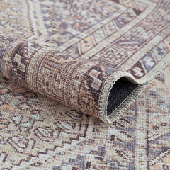 Barny Tan Washable Area Rug