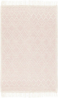 Ramsbury Soft Pink Wool Rug - Clearance