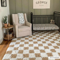 Atira Mustard Checkered Area Rug