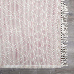 Ramsbury Soft Pink Wool Rug - Clearance