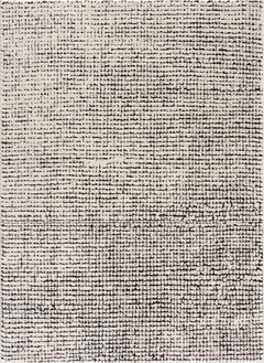 Keita Cream & Black Grid Plush Rug