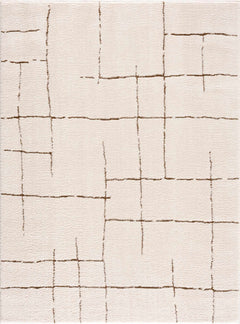 Koume Ivory & Brown Area Rug
