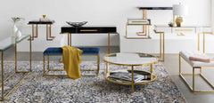 Coleford Gold Geometric Table Lamp - Clearance