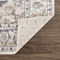 Hiti Cream Flat Pile Washable Rug