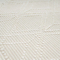 Ramsbury Beige Trellis Wool Rug