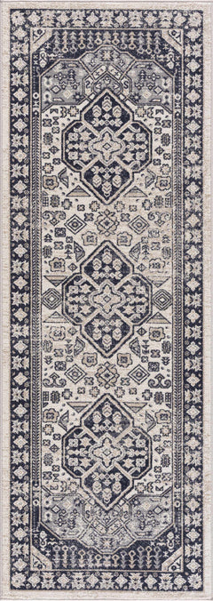 Cabacungan Cream & Gray Washable Area Rug - Clearance