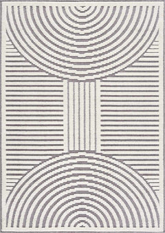 Deron Gray Rainbow Washable Rug