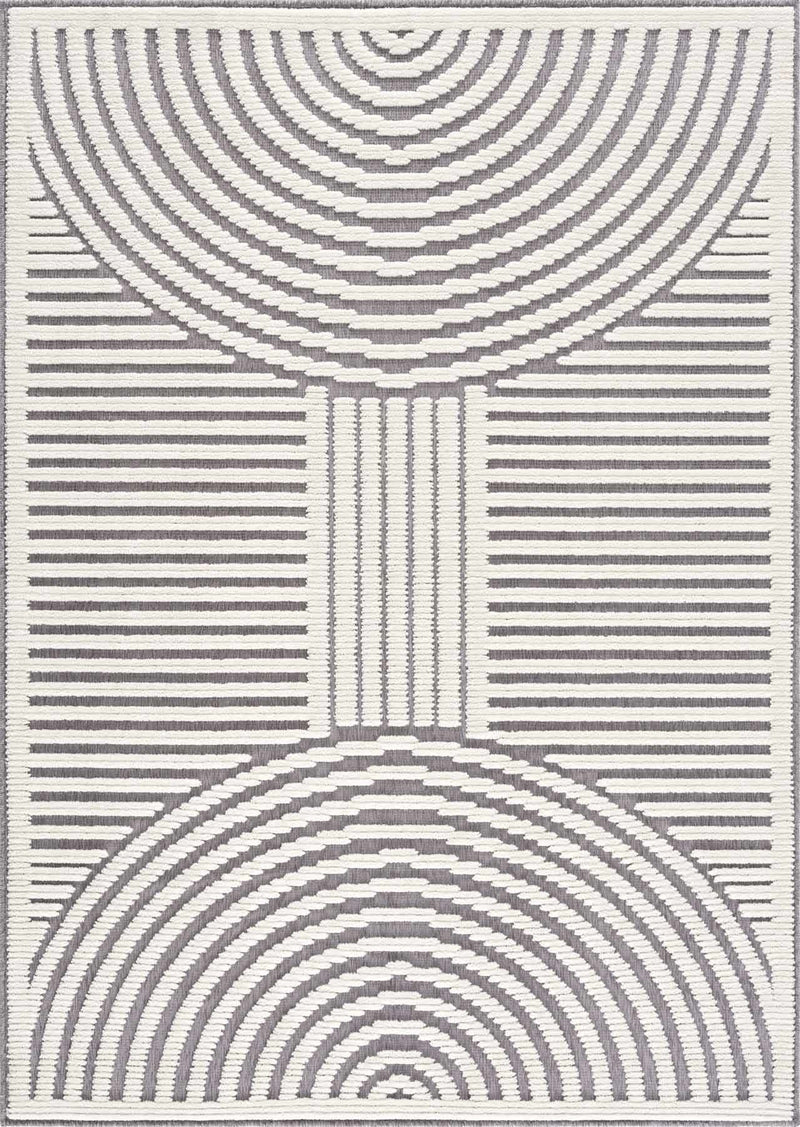 Deron Gray Rainbow Washable Rug