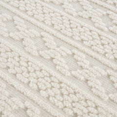 Fadey White 3D Washable Rug