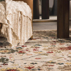 Neola White/Brown Oushak Rug