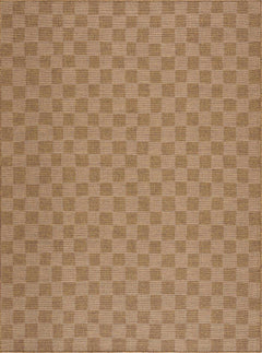 Kuval Checkered Brown Rug