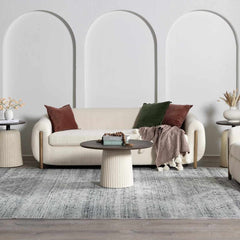 Barny Gray Blue Washable Rug - Clearance