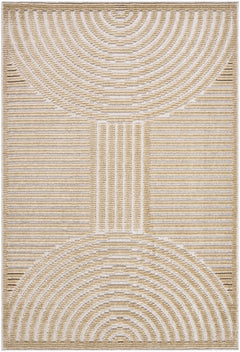 Deron Beige Washable Area Rug