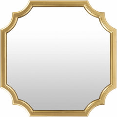 Abangay Gold Contemporary Wood Frame Mirror - Clearance