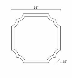 Abangay Gold Contemporary Wood Frame Mirror - Clearance