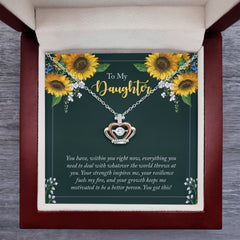 To My Daughter - Crown Pendant Necklace