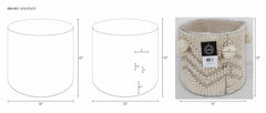 Bordon Ivory Textured Pom-Pom Stool - Clearance