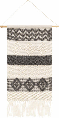 Bracebridge Monochrome Geometric Pattern Wall Hanging
