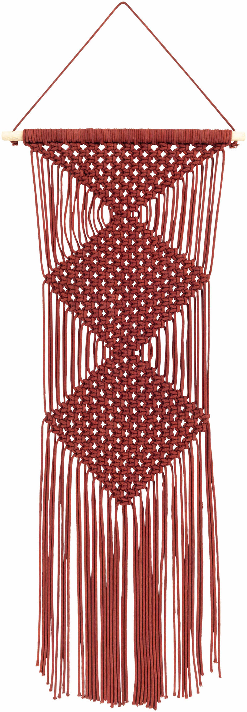 Columbio Rust Macramé Wall Hanging Decor - Clearance