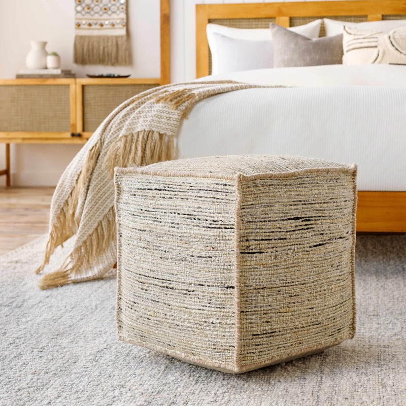 Deckers Rustic Striped Rectangular Pouf - Clearance