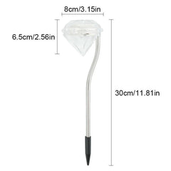 Decorative Diamond-Shaped Solar Ground Light for Garden Pathways