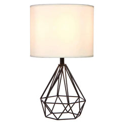 Diamond Design Table Lamp for Entryway with Elegant Modern Style