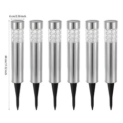 Garden Solar Lamps with RGB Lighting and Stainless Steel Build