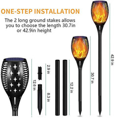 Garden Solar Light with 96 LEDs Torch Effect for Outdoor Landscape Decor