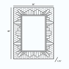 Garner Mosaic Framed Mirror