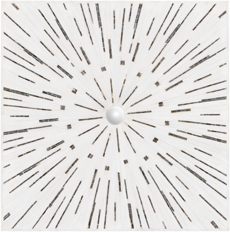 Garnet White Mosaic Starburst Wall Art - Clearance