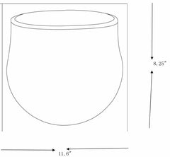 Janamuato White Geometric Cement Planter