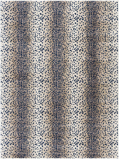 Pointblank Tan & Navy Leopard Print Area Rug