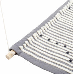 Mansura Gray and White Patterned Wall Hanging