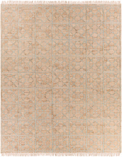 Rice Dusty Sage Fringed Jute Carpet