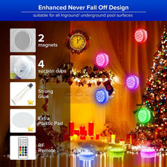 Outdoor LED Lights Waterproof RGB Pool Lamp with 20-Hour Runtime