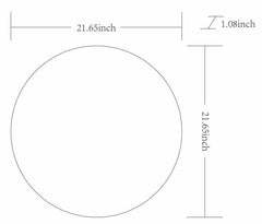 Round Mirror with Black Aluminum Frame