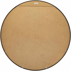 Round Mirror with Black Aluminum Frame