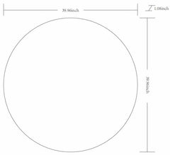 Pontalina Round Silver Gray Mirror