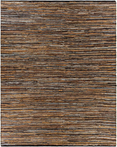 Hand Woven Leather Rag Rug
