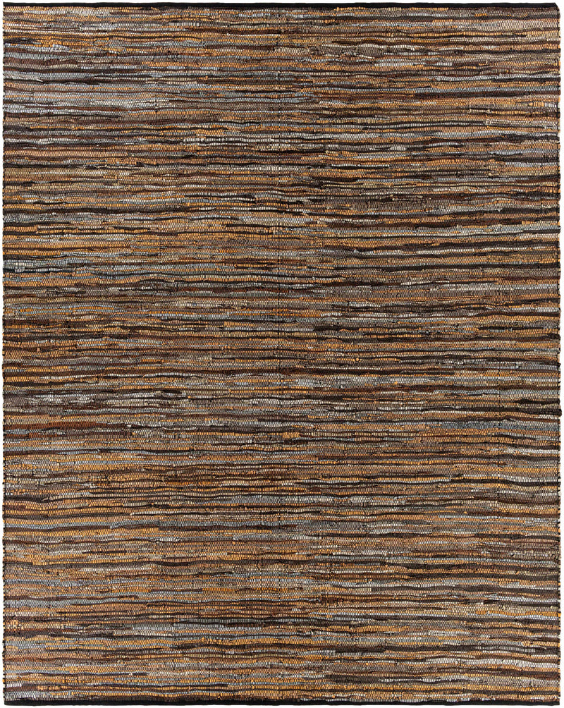 Hand Woven Leather Rag Rug