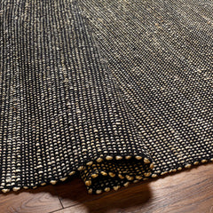 Byrne Black Jute Rug - Clearance