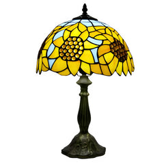 Sunflower Tiffany-Style Lamp with Vibrant Glasswork