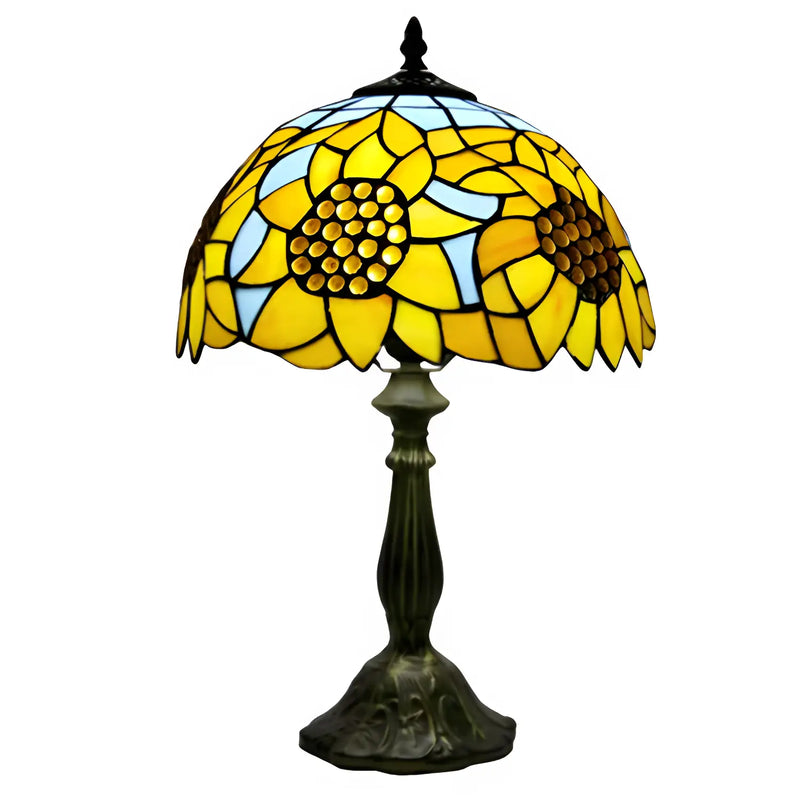 Sunflower Tiffany-Style Lamp with Vibrant Glasswork