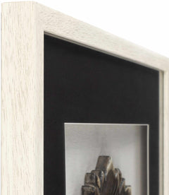 Tanza Black Textured Floral Wall Art - Clearance